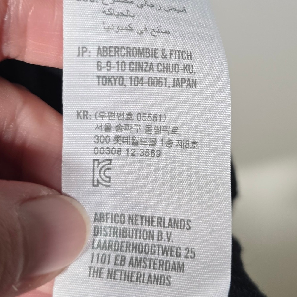 Abercrombie & Fitch Mens XXL Black‎ Featherweight Pima Cotton Polo Shirt - Picture 8 of 8